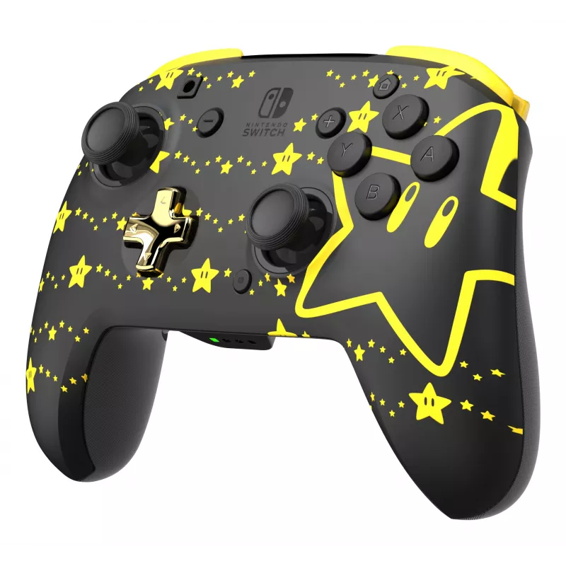 PDP REMATCH GLOW Black, Yellow Gamepad Analogue / Digital Nintendo Switch, Nintendo Switch OLED