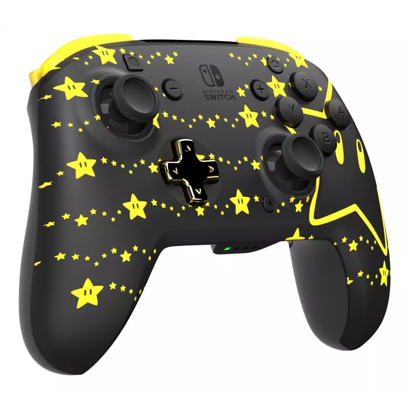 PDP REMATCH GLOW Black, Yellow Gamepad Analogue / Digital Nintendo Switch, Nintendo Switch OLED