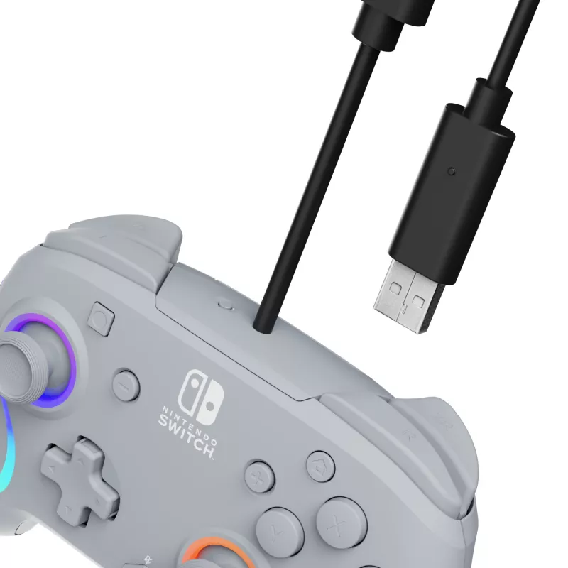 PDP Afterglow Wave Grey USB Gamepad Analogue / Digital Nintendo Switch, Nintendo Switch OLED