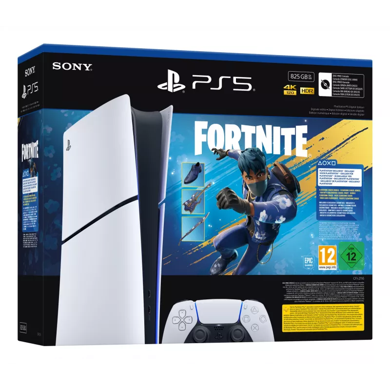 Sony PlayStation 5 (model group - Slim) Digital Edition, Fortnite Flowering Chaos Bundle