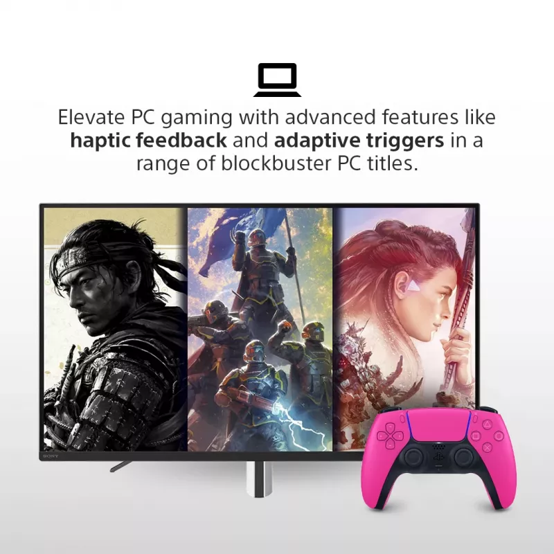 Gamepad Sony DualSense v3 for PlayStation 5 — Pink, Bluetooth & USB Type-C, built-in battery