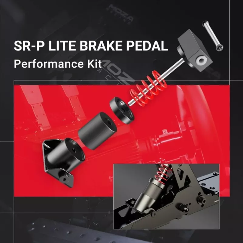 Moza Racing SR-P Lite Accessory Kit, PC, Pedal performance kit, Black, Red, Silver, MOZA, SR-P Lite, 1 pc(s)