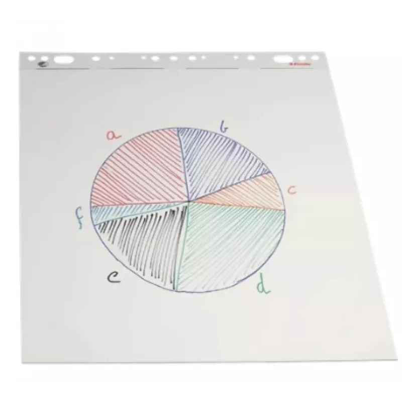 Esselte Flipchart pad 59x80cm 70 gsm 50 sheets, White, 59x83, 50 sheets, 70 g/m²