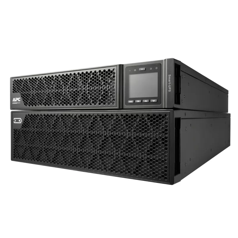 APC Smart-UPS On-Line, 8kVA/8kW, Rack/Tower, 230V, 2x IEC C13+1x IEC C19+Hard wire 3-wire (H+N+E) outlets, Network Card, W/O rail kit