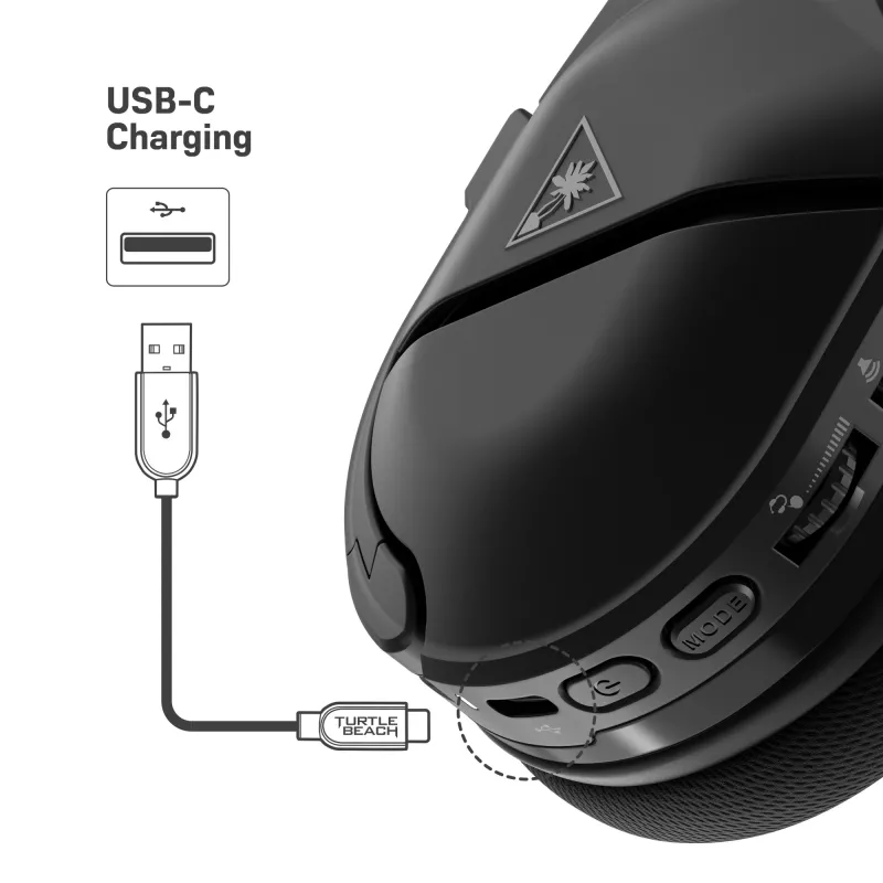 Headset Turtle Beach Stealth 600 Gen 2 MAX — Wired & Wireless, USB-C, Circumaural, 20–20000 Hz, Black