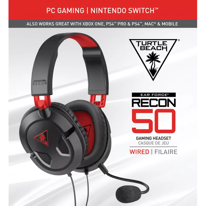 Turtle Beach Recon 50 Headset Wired Gaming Headset - PC, Xbox Series X or S, Xbox One, PS5 and PS4