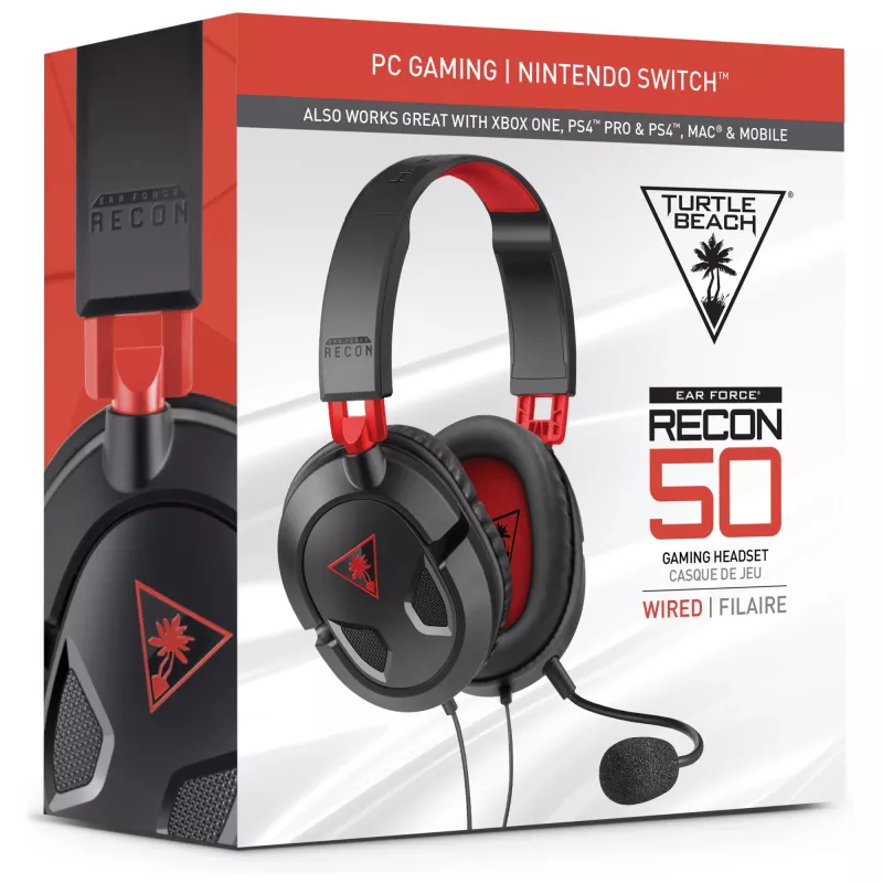 Turtle Beach Recon 50 Headset Wired Gaming Headset - PC, Xbox Series X or S, Xbox One, PS5 and PS4
