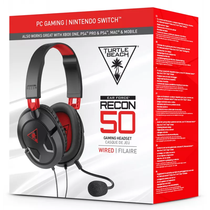 Turtle Beach Recon 50 Headset Wired Gaming Headset - PC, Xbox Series X or S, Xbox One, PS5 and PS4