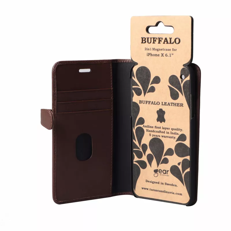 Buffalo 658562 mobile phone case 15.5 cm (6.1 inch) Folio Brown