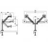 Multibrackets M VESA Gas Lift Arm Dual Black