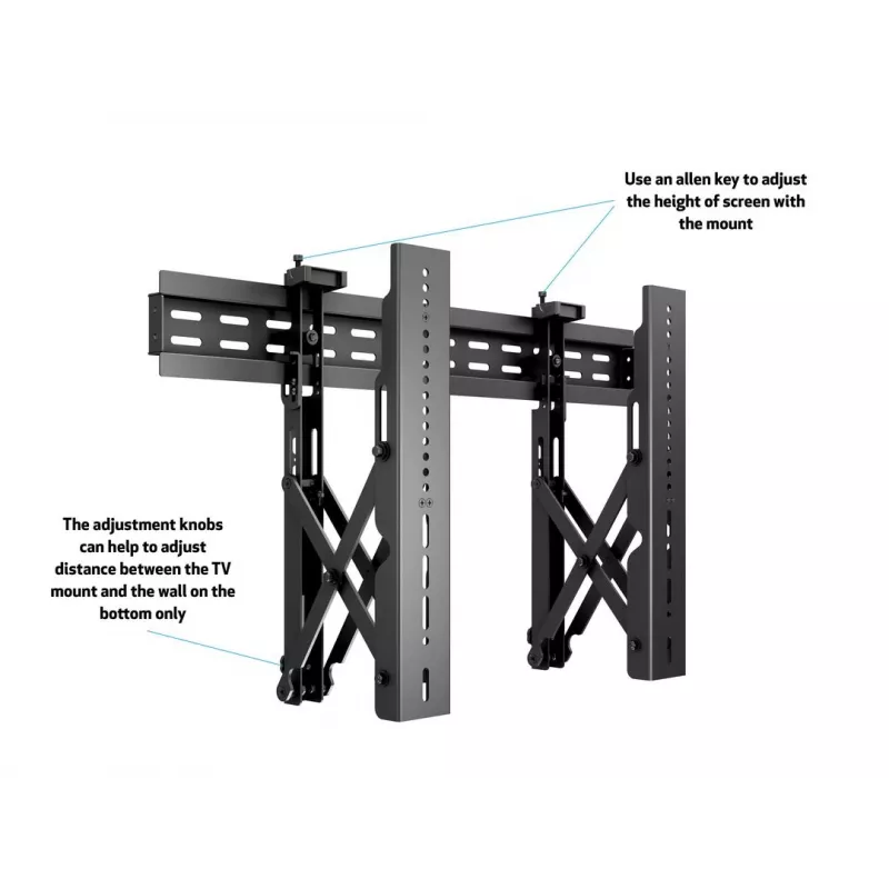 Video Wall Mount Multibrackets M Public Push 40-70 inch Black