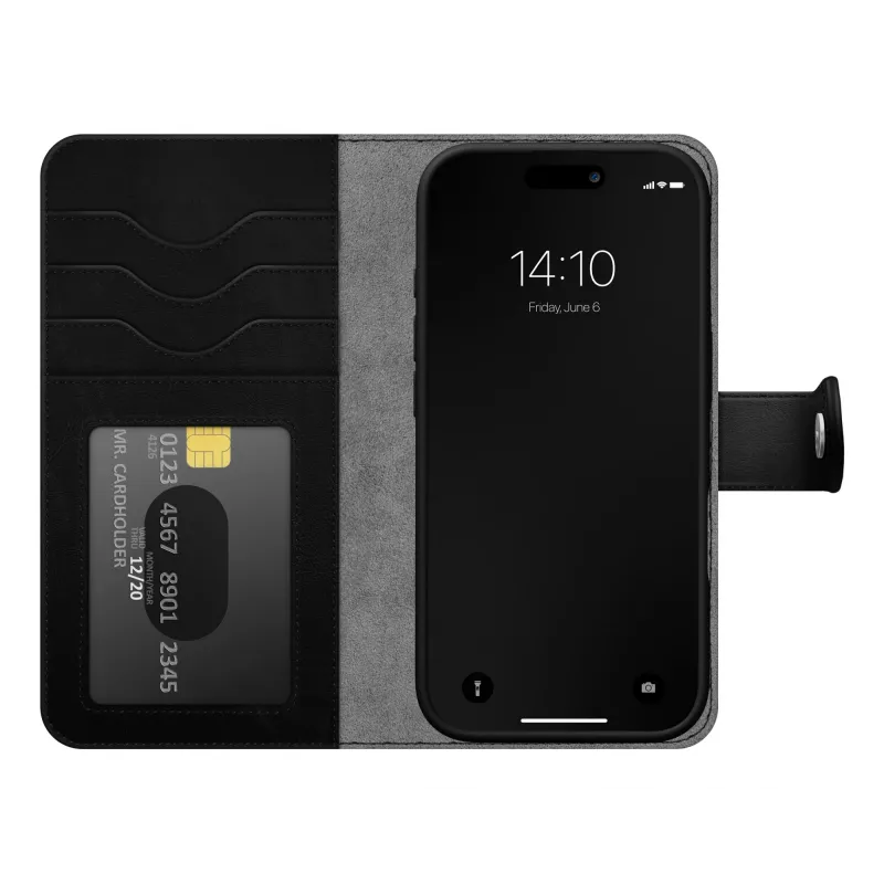 iDeal of Sweden Magnet Wallet+ MagSafe iPhone 17 Pro Black, Wallet case, Apple, iPhone 17 Pro, Black