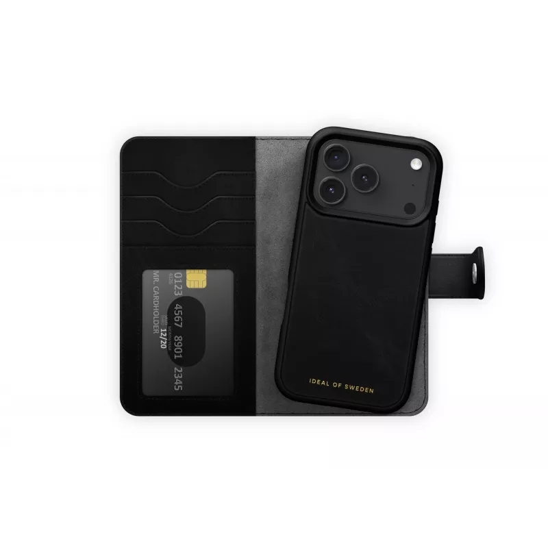 iDeal of Sweden Magnet Wallet+ MagSafe iPhone 17 Pro Black, Wallet case, Apple, iPhone 17 Pro, Black
