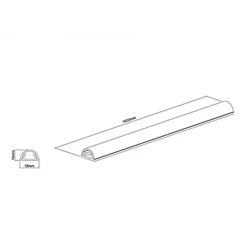 Multibrackets M Universal Cable Cover Black 18mm-W 1600-L