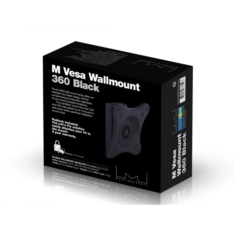 Multibrackets M VESA Wallmount 360 Black