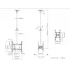 Ceiling Mount Multibrackets M Public Medium Back to Back Black 3000