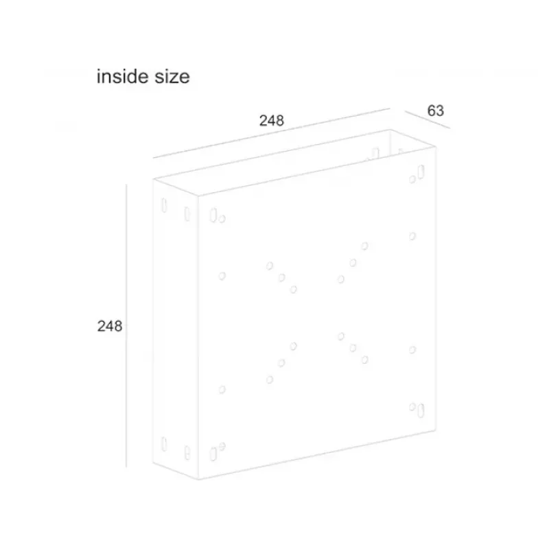 Monitor stand-mounted CPU holder Multibrackets M PC Media Box/Digital Signage Box I