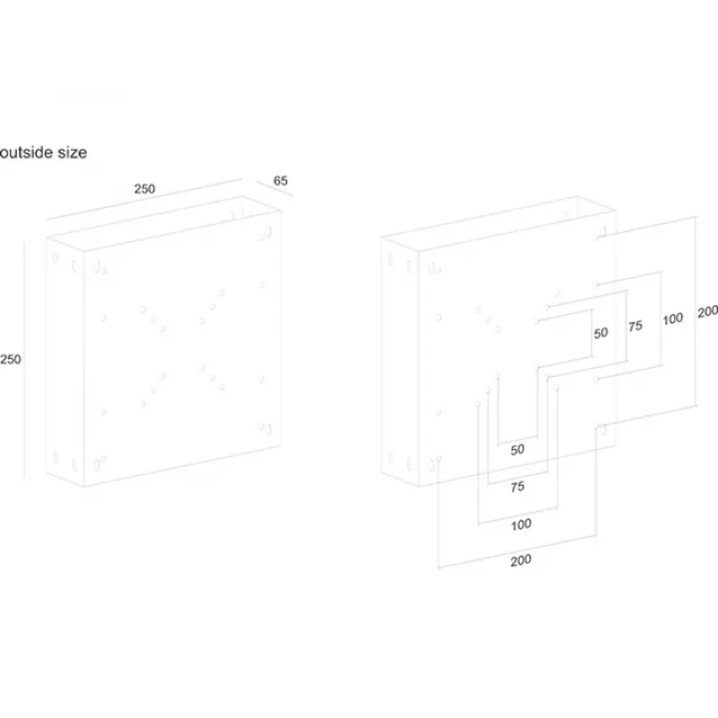 Monitor stand-mounted CPU holder Multibrackets M PC Media Box/Digital Signage Box I
