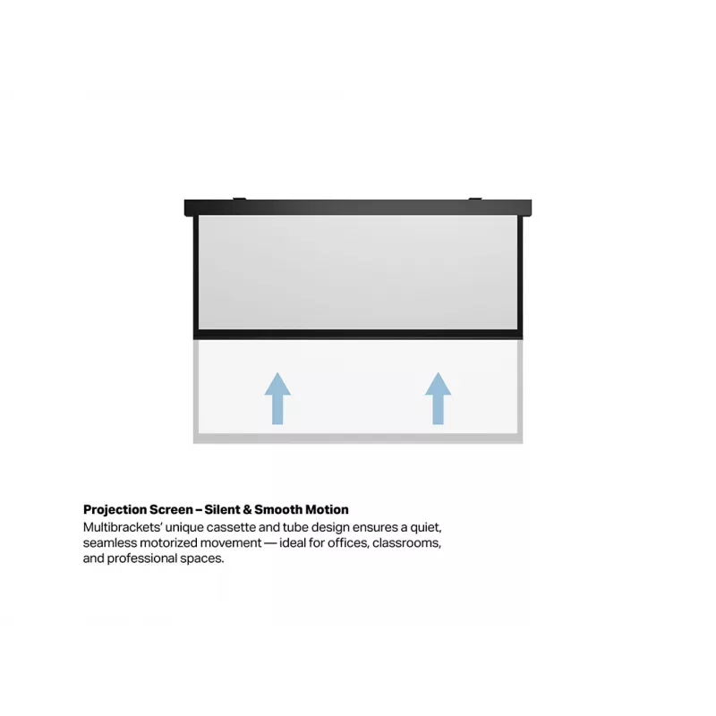 Motorized projection screen MULTIBRACKETS M 16:10 135 inch — matte white surface, viewable width 2.91 m, motorized drive