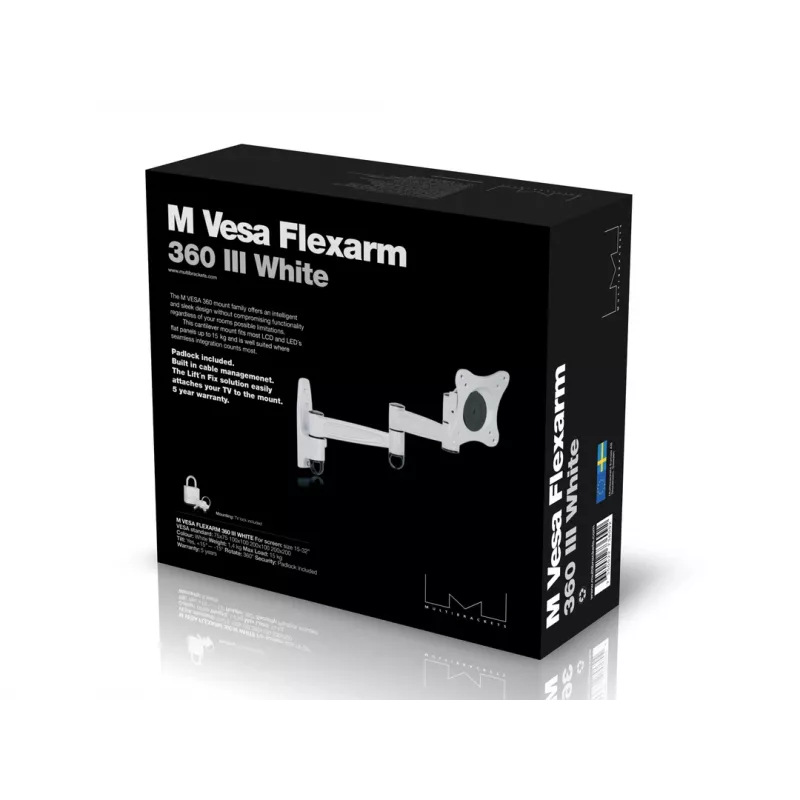 Multibrackets M VESA Flexarm 360 III White 15kg 15-32 inch