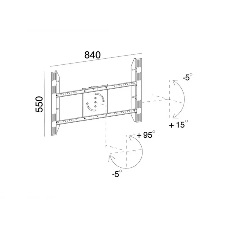 Single Screen Public Display Stand MULTIBRACKETS M – Black, supports up to 60 kg, VESA 200x200–800x400