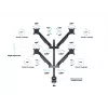 Multibrackets M VESA Gas Lift Arm Quad Black 40 kg 15-32 inch