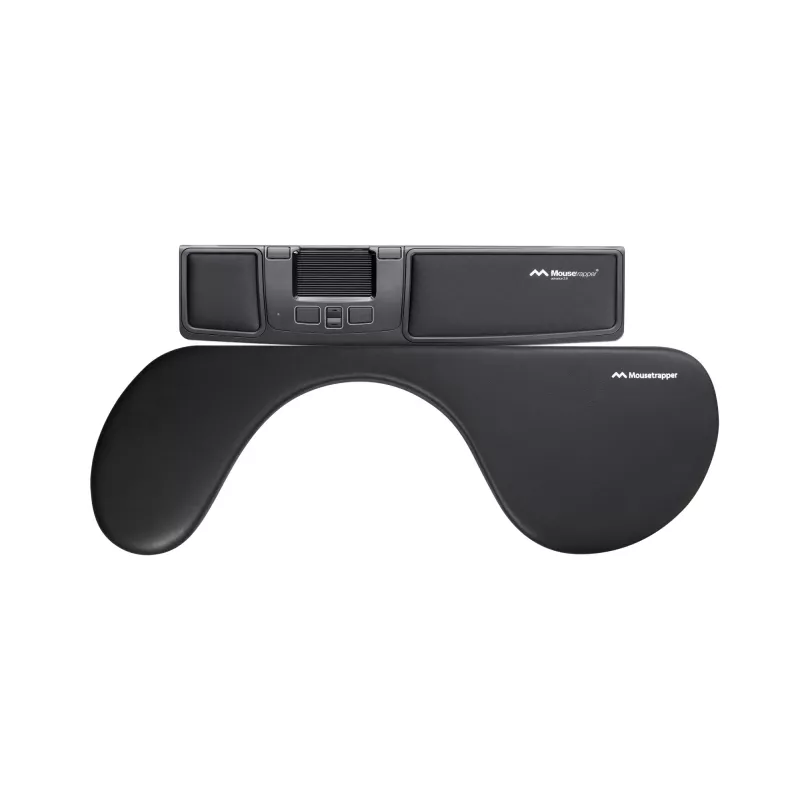 Armrest Mousetrapper Armrest Asymmetric — Faux leather, Black, 680×205×20 mm