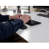 Wrist support pad Mousetrapper Small, black faux leather, 320×72×20 mm