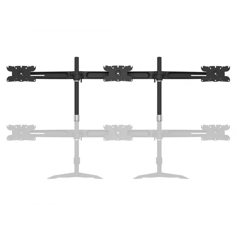 Triple monitor desktop mount expansion kit MULTIBRACKETS M VESA for 3 displays 24–32 inch up to 24 kg, aluminium/plastic, black