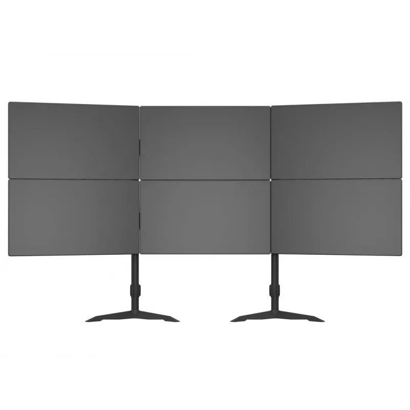 Triple monitor desktop mount expansion kit MULTIBRACKETS M VESA for 3 displays 24–32 inch up to 24 kg, aluminium/plastic, black