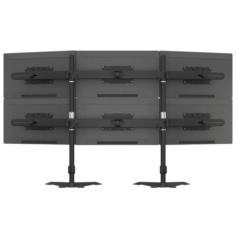 Triple monitor desktop mount expansion kit MULTIBRACKETS M VESA for 3 displays 24–32 inch up to 24 kg, aluminium/plastic, black