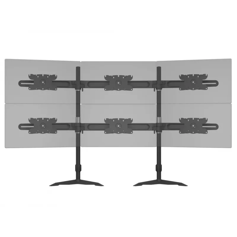 Triple monitor desktop mount expansion kit MULTIBRACKETS M VESA for 3 displays 24–32 inch up to 24 kg, aluminium/plastic, black
