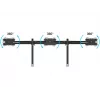 Triple monitor desktop mount expansion kit MULTIBRACKETS M VESA for 3 displays 24–32 inch up to 24 kg, aluminium/plastic, black