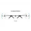 Triple monitor desktop mount expansion kit MULTIBRACKETS M VESA for 3 displays 24–32 inch up to 24 kg, aluminium/plastic, black