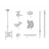 Multibrackets M Public Ceilingmount Medium Single White 3000 Max weight 30 kg Min screen 32 inch Max screen 55 inch