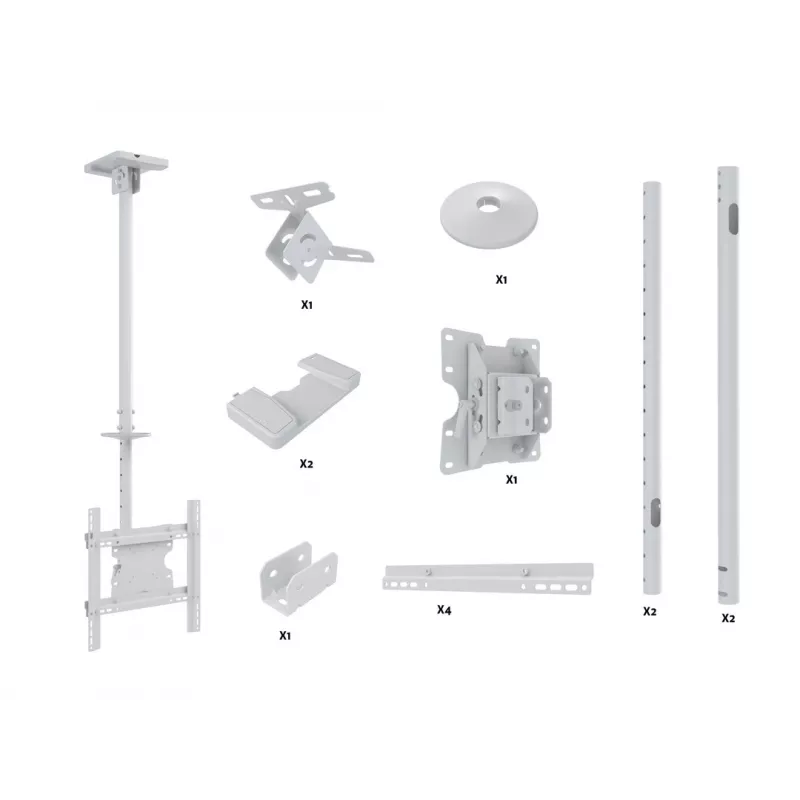 Multibrackets M Public Ceilingmount Medium Single White 3000 Max weight 30 kg Min screen 32 inch Max screen 55 inch