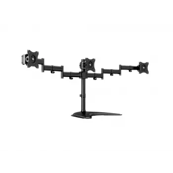 Monitor Desk Stand MULTIBRACKETS M Deskstand Basic Triple — 3-way, VESA 75x75–100x100, supports up to 24 kg, for 15 inch–27 inch screens, black