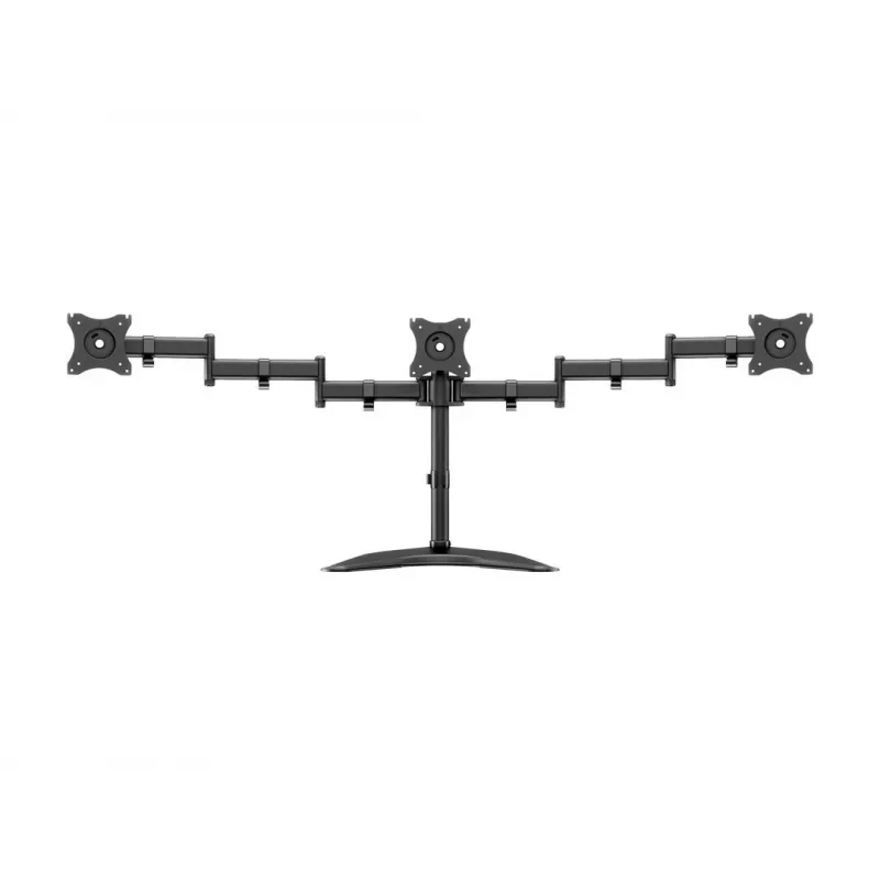 Monitor Desk Stand MULTIBRACKETS M Deskstand Basic Triple — 3-way, VESA 75x75–100x100, supports up to 24 kg, for 15 inch–27 inch screens, black