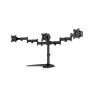 Monitor Desk Stand MULTIBRACKETS M Deskstand Basic Triple — 3-way, VESA 75x75–100x100, supports up to 24 kg, for 15 inch–27 inch screens, black