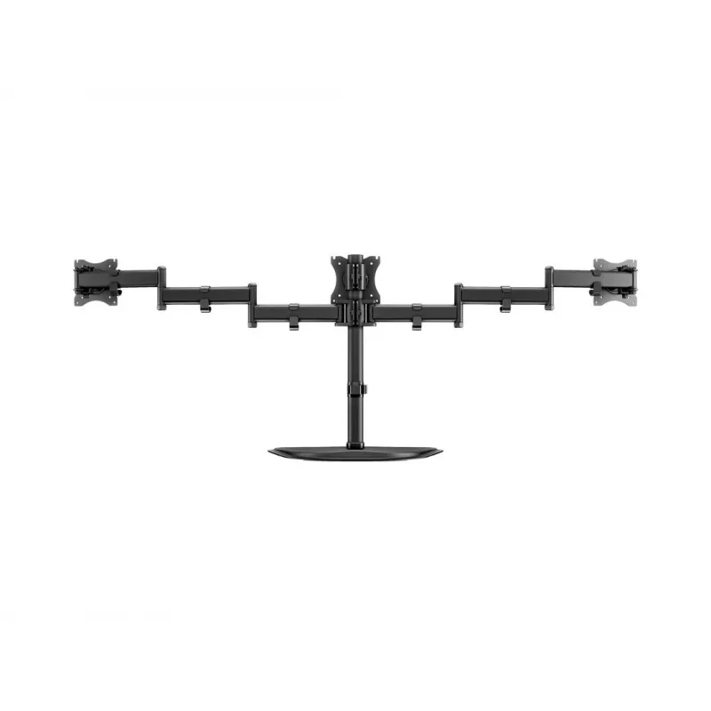 Monitor Desk Stand MULTIBRACKETS M Deskstand Basic Triple — 3-way, VESA 75x75–100x100, supports up to 24 kg, for 15 inch–27 inch screens, black