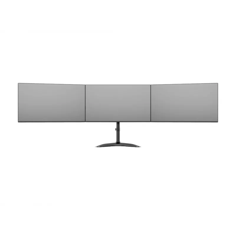 Monitor Desk Stand MULTIBRACKETS M Deskstand Basic Triple — 3-way, VESA 75x75–100x100, supports up to 24 kg, for 15 inch–27 inch screens, black