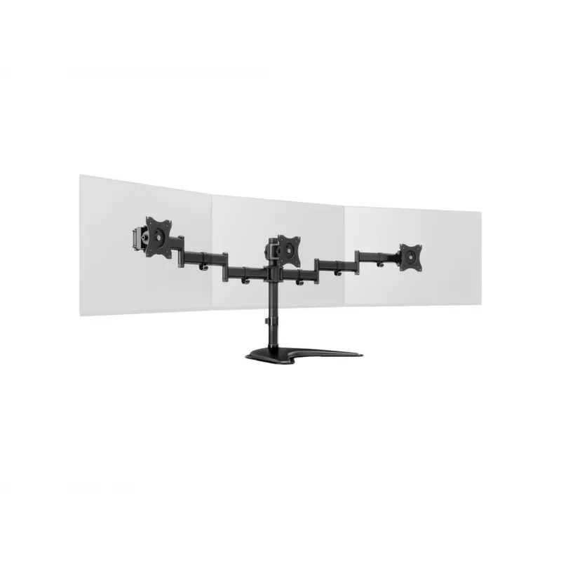 Monitor Desk Stand MULTIBRACKETS M Deskstand Basic Triple — 3-way, VESA 75x75–100x100, supports up to 24 kg, for 15 inch–27 inch screens, black