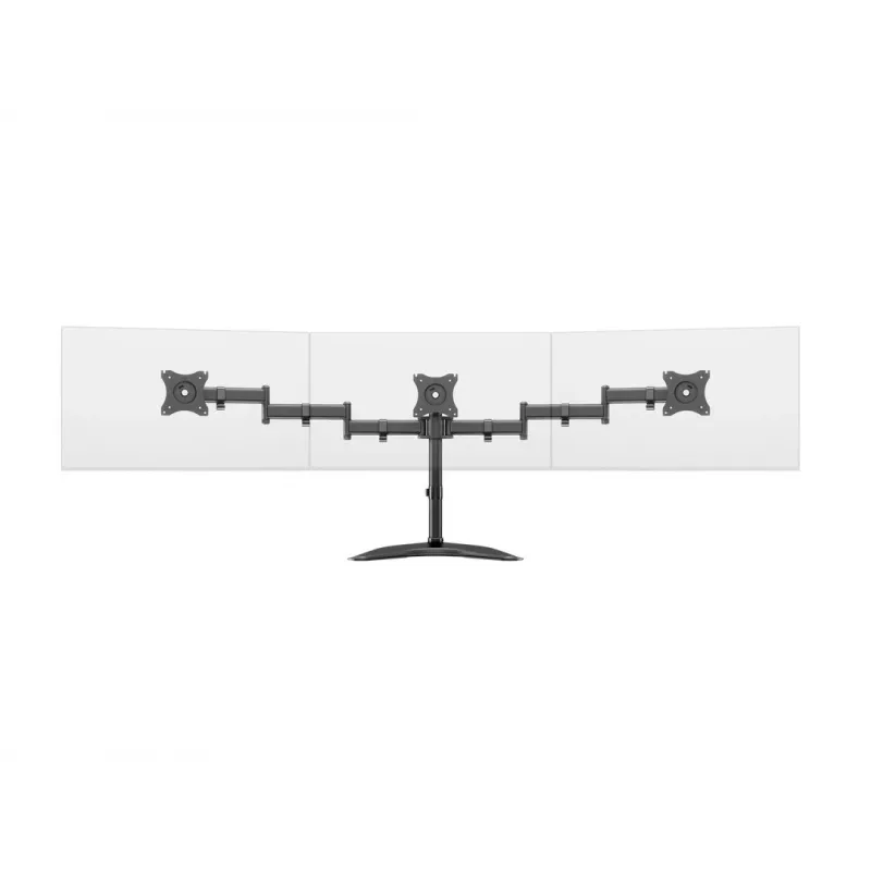 Monitor Desk Stand MULTIBRACKETS M Deskstand Basic Triple — 3-way, VESA 75x75–100x100, supports up to 24 kg, for 15 inch–27 inch screens, black