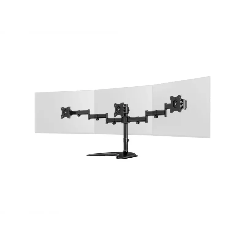 Monitor Desk Stand MULTIBRACKETS M Deskstand Basic Triple — 3-way, VESA 75x75–100x100, supports up to 24 kg, for 15 inch–27 inch screens, black