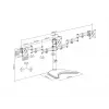 Monitor Desk Stand MULTIBRACKETS M Deskstand Basic Triple — 3-way, VESA 75x75–100x100, supports up to 24 kg, for 15 inch–27 inch screens, black