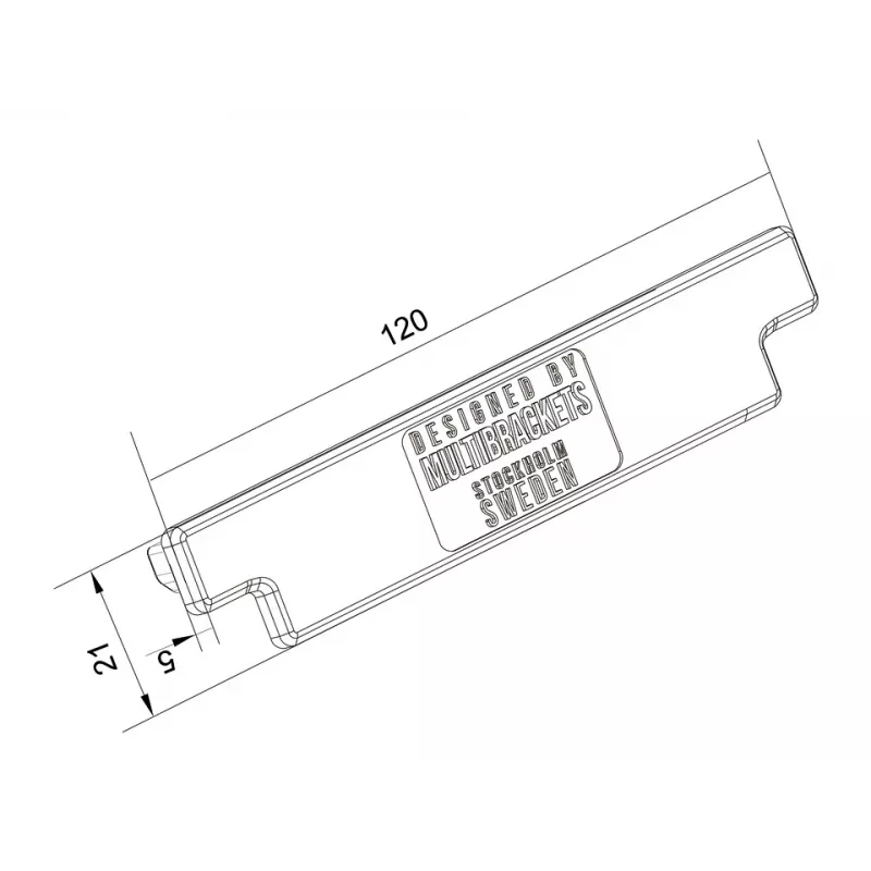Multibrackets M Pro Series Rail End Cover Black Plastic 120 mm