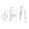 Flat panel mount arm MULTIBRACKETS M Pro Series Tilt Arms 400mm, black, aluminium/steel, 2 pcs