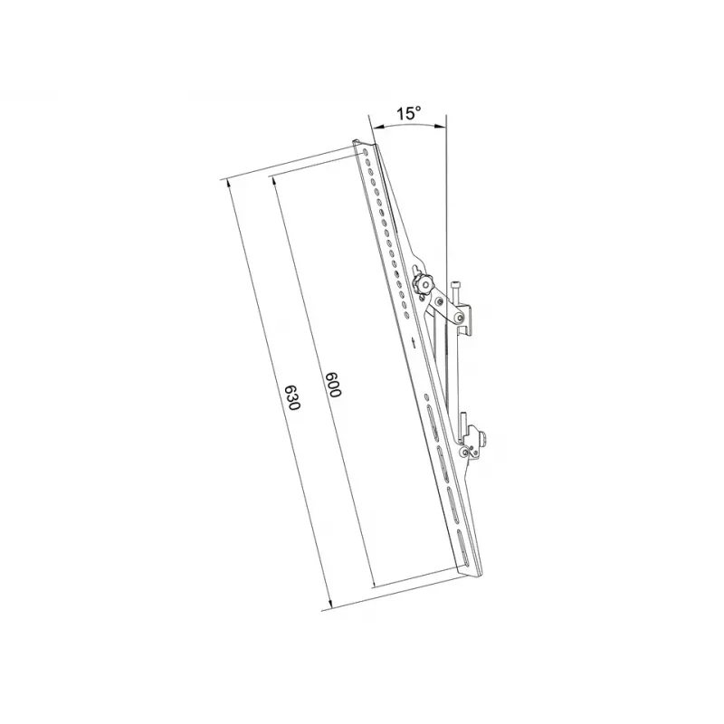 Flat panel mount arm MULTIBRACKETS M Pro Series Tilt Arms 600 mm, steel, black, 2 pcs
