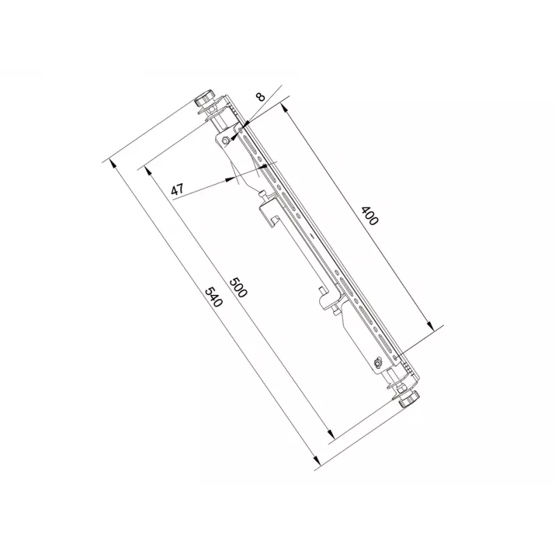 Flat panel mount arm Multibrackets M Pro Series Micro-Adjustable Arms 400mm Black Steel