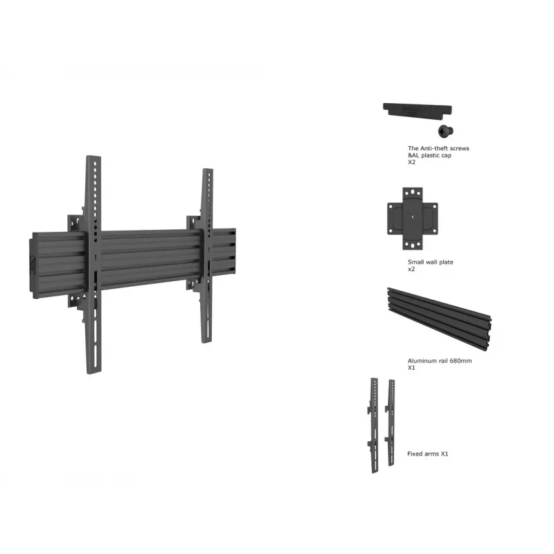 Multibrackets M Wallmount Pro MBW1U Fixed Black 50 kg 40-65 inch